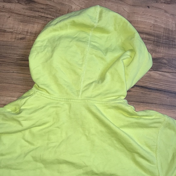 C9 Champion lime green short Sleeves zipper hoodie puff shoulders size large - Picture 9 of 13